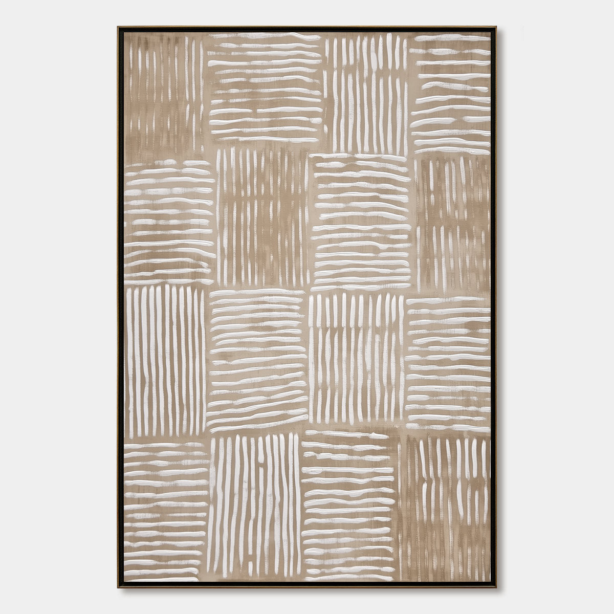 WOVEN RHYTHM: Textured Wabi Sabi Abstract Wall Art