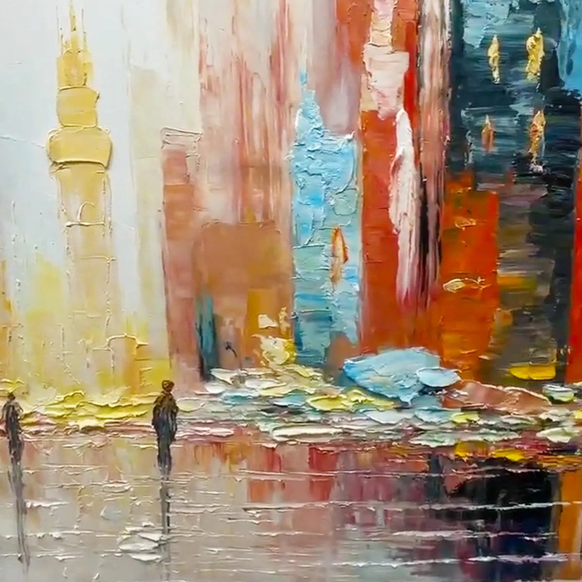 CITY MARKET: Colorful Cityscape Painting