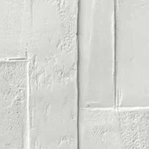 White textured squares diptych by Javier Ramirez. Minimalist white abstract art set of 2, vertical wall art, modern decor.