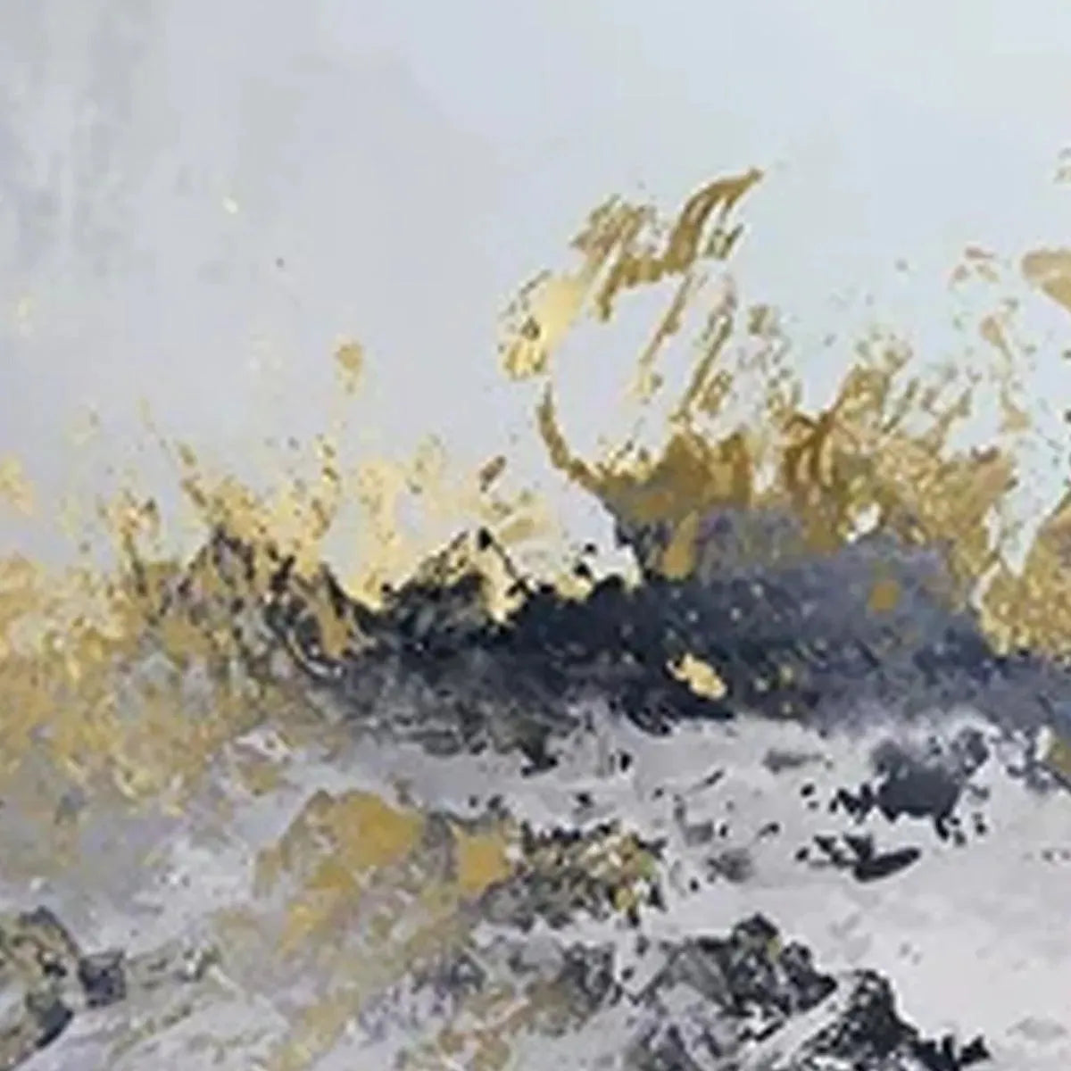 Gold Grey Abstract Triptych | Original Wall Art Painting – MontCarta