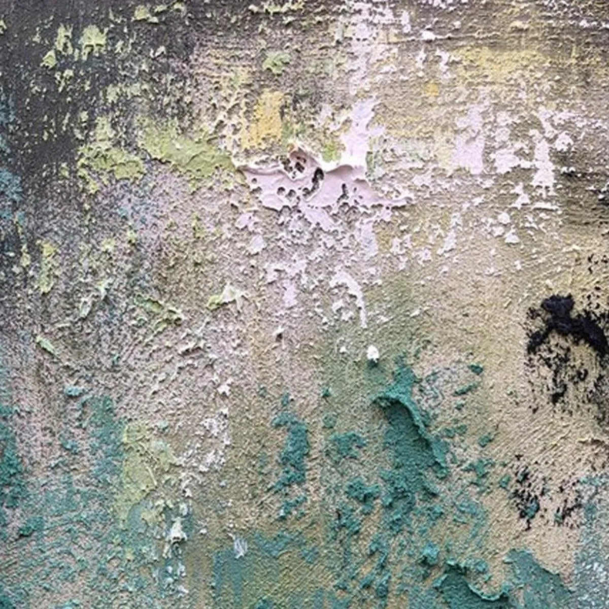 TEXTURED GREEN ABSTRACT: Impasto Abstract Painting, Vertical Wall Art