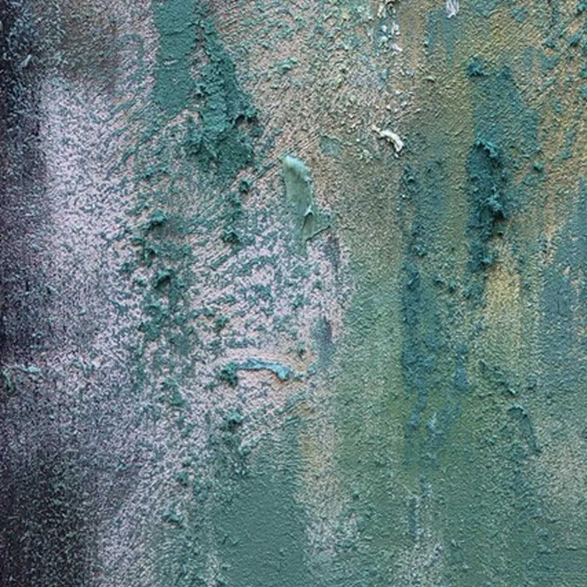 TEXTURED GREEN ABSTRACT: Impasto Abstract Painting, Vertical Wall Art