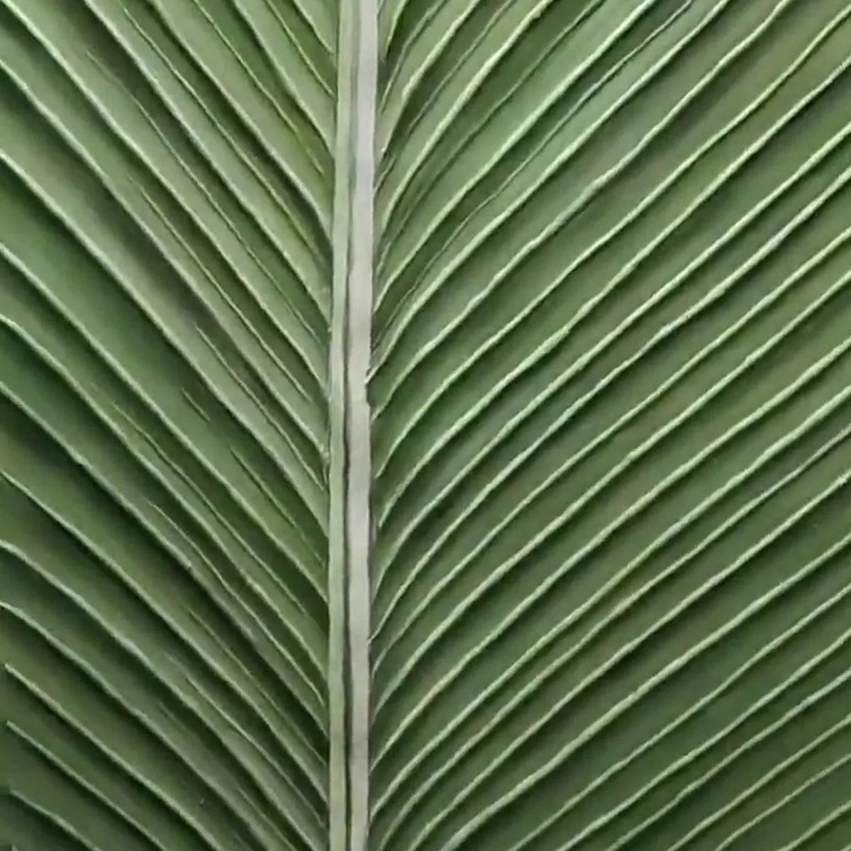 TROPICAL SERENITY: Minimalist Botanical Painting, Green Leaf Wall Art, Vertical Canvas