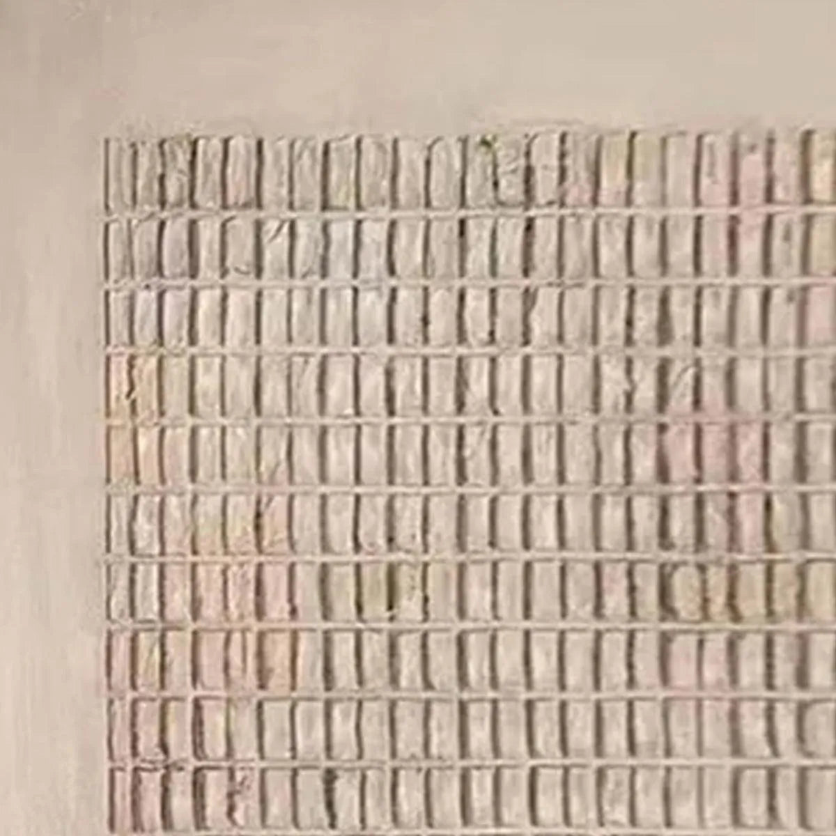 BEIGE GRID: Minimalist Textured Painting in Beige