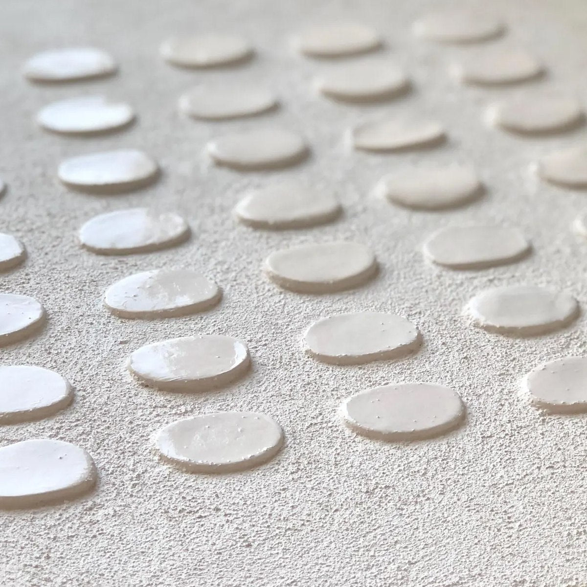 ZEN GRID: Minimalist Textured Relief Abstract Painting