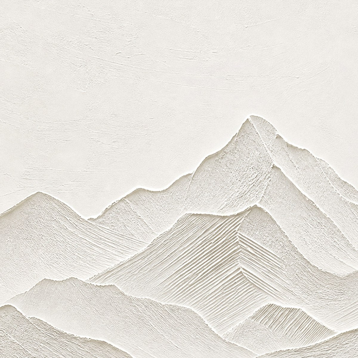 ZENITH: Textured Minimalist Mountainscape in Wabi Sabi Style
