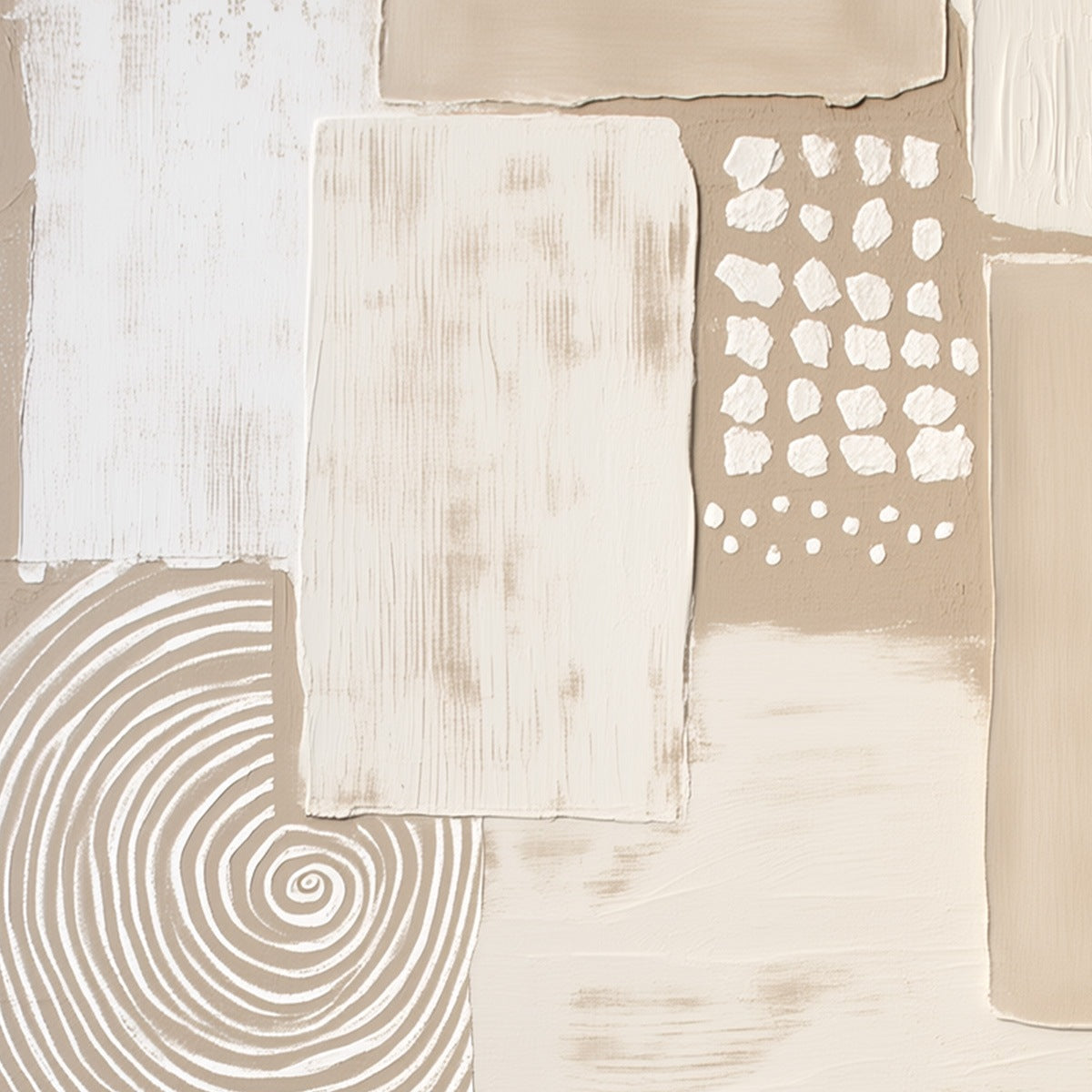 ZENITH: Textured Wabi-Sabi Abstract Painting in Neutral Tones