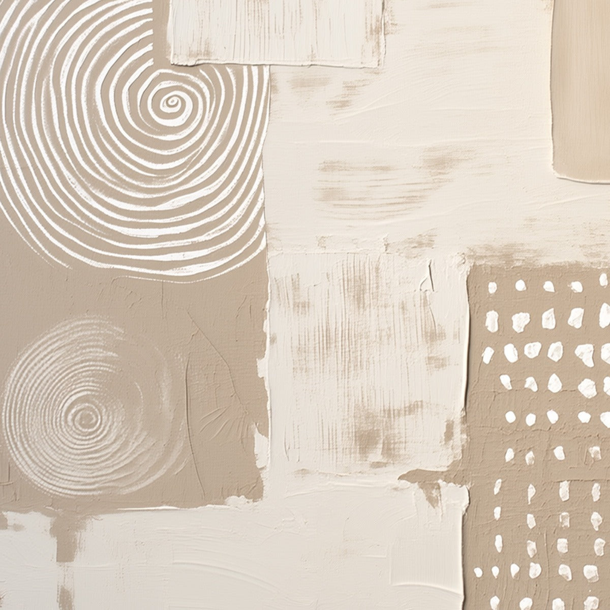ZENITH: Textured Wabi-Sabi Abstract Painting in Neutral Tones