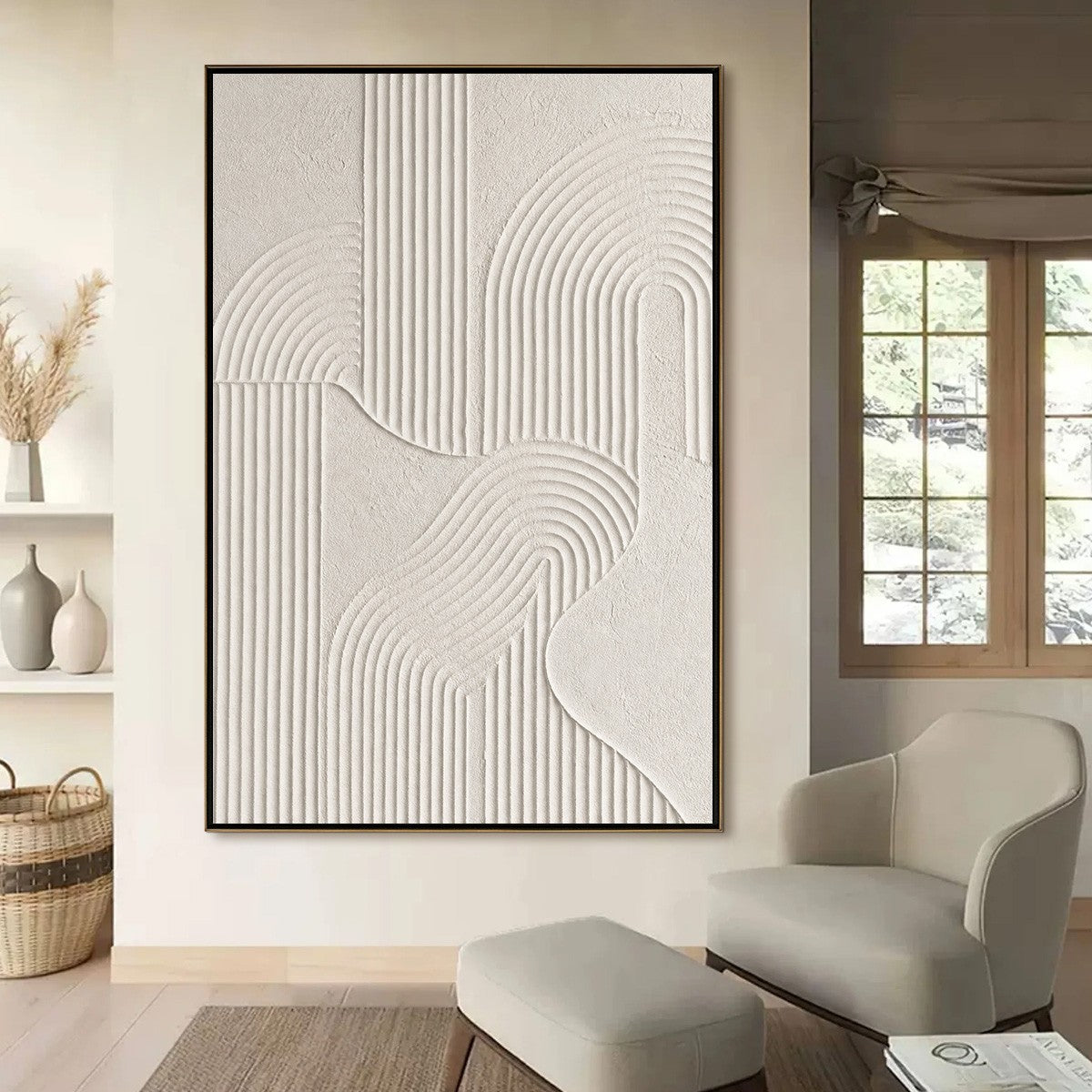 ZENITH: Textured Wabi Sabi Minimalist Abstract Painting