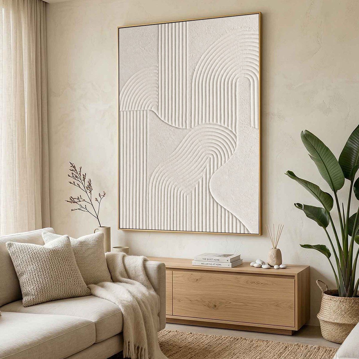 ZENITH: Textured Wabi Sabi Minimalist Abstract Painting