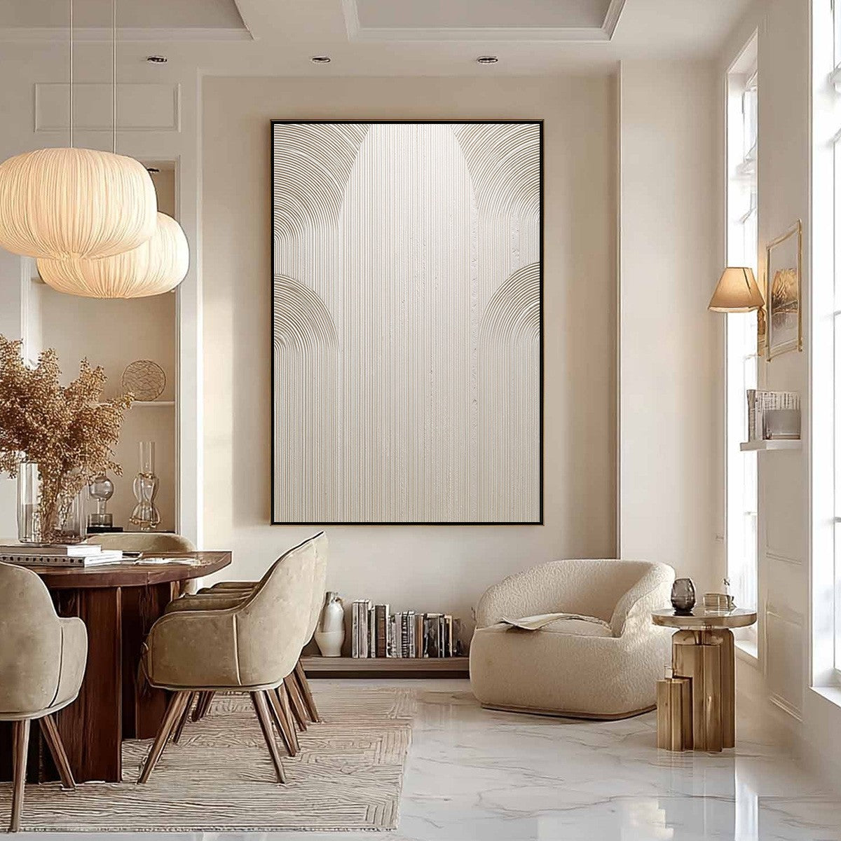 ZENITH: Minimalist Textured Arch Wall Art