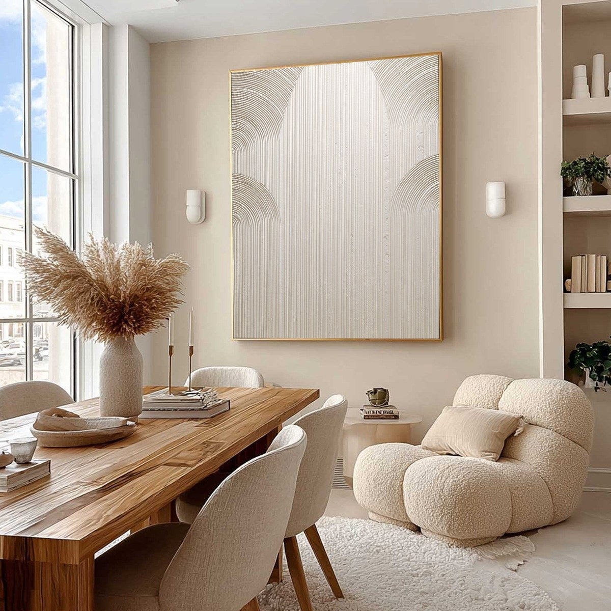 ZENITH: Minimalist Textured Arch Wall Art