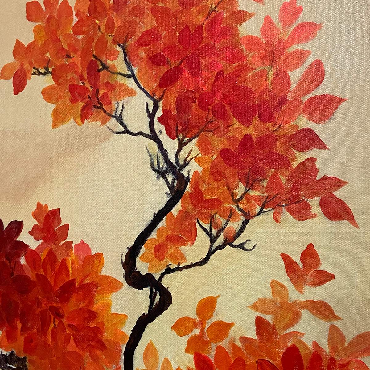 Landscape Painting, Panoramic Wall Art, Asian Decor