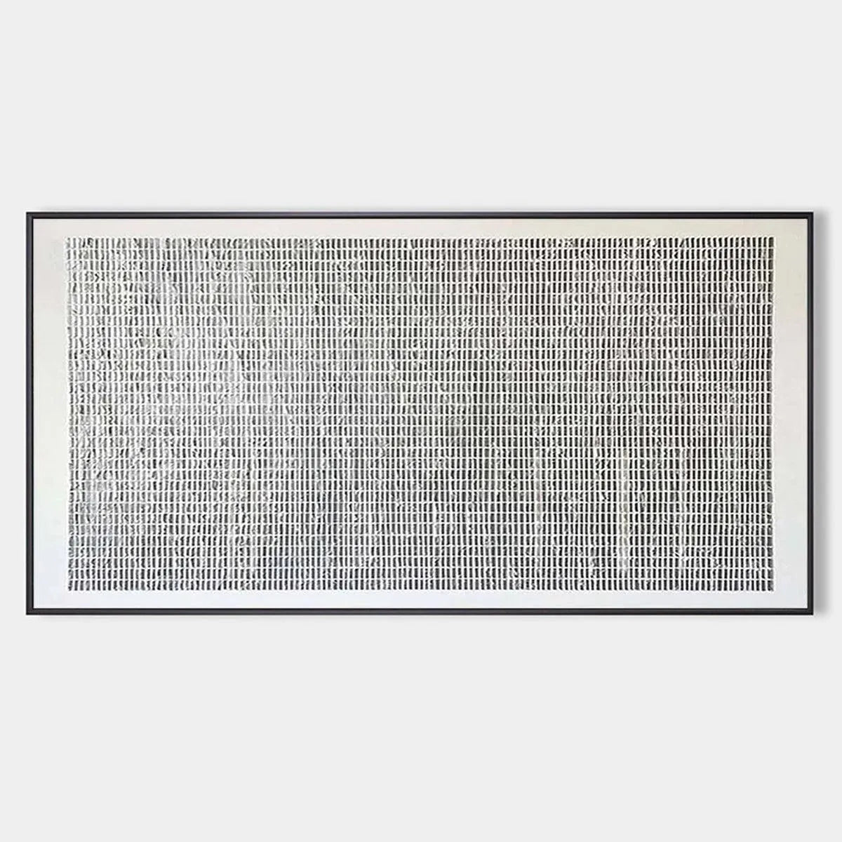 WOVEN TEXTURE: Minimalist Textured Painting in Grey and White