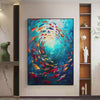 Coral Reef Dance Vibrant Painting of Colorful Fish Ocean Decor