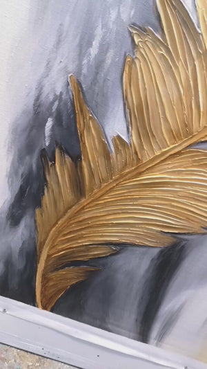 Abstract Feather Oil Painting | Tranquil Modern Wall Art