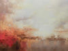Ember Sky: Abstract Landscape Textured Oil Painting Canvas Wall Art Decor in Warm Tones