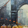 City Lights: Original Impressionistic Cityscape Bridge Oil Painting - Urban Wall Art Decor