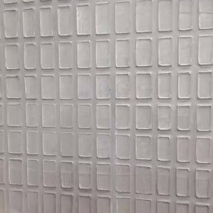 Textured Beige Grid Set of 2 by Javier Ramirez: Minimalist textured paintings in beige tones, framed art for modern decor.