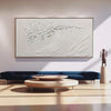 White Wave: Textured Minimalist Ocean Wave Painting in White | Ocean Art