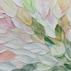 Original square textured impasto painting 'Pastel Dream' with soft pastel floral hues.