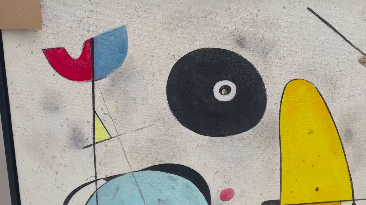 COSMIC NOTES: Modern Abstract Geometric Oil Painting