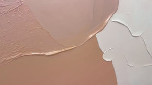 Nude Abstract: Textured Abstract Painting in Neutral Tones | Minimalist Art