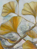 Golden Ginkgo: Textured Gold Leaf Oil Painting Canvas Wall Art Botanical Decor