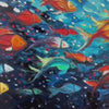 Ocean's Jewels: Original Impasto Colorful Fish Oil Painting - Vibrant Underwater Wall Art
