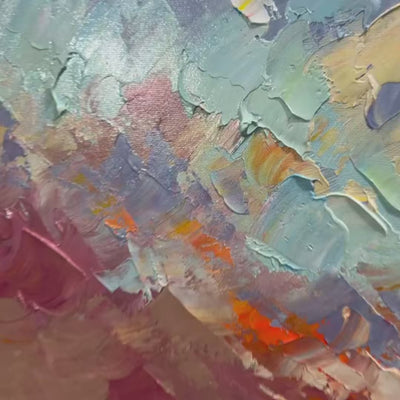Ocean Sunset: Impasto Seascape Painting | Sunset Decor