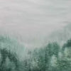 Panoramic Evergreen Forest Landscape Oil Painting