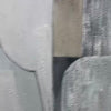 Structured Calm: Original Textured Abstract Oil Painting - Vertical Minimalist Neutral Wall Art