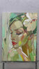 BLOSSOMING SERENITY: Impressionistic Floral Portrait Oil Painting