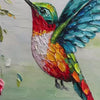 HUMMINGBIRD RADIANCE: Impasto Colorful Wildlife Oil Painting