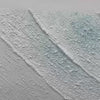 Textured abstract beach painting in blue and white, Azure Shores by Liam O'Connell, showcasing coastal charm and serenity.