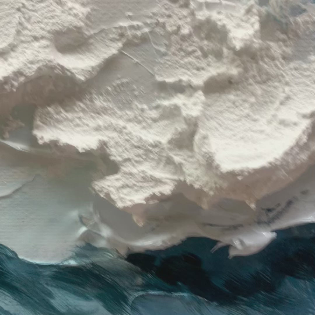 Crashing Waves: Original Textured Coastal Seascape Oil Painting - Ocean Wave Wall Art