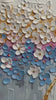 Azure Dream: Textured Floral Landscape Oil Painting Canvas Wall Art