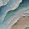 OCEAN'S BREATH: Textured Wabi Sabi Coastal Seascape Painting