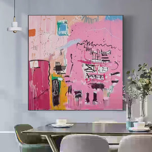 Pink Expression Abstract Expressionist Painting Pink Wall Art Modern Decor