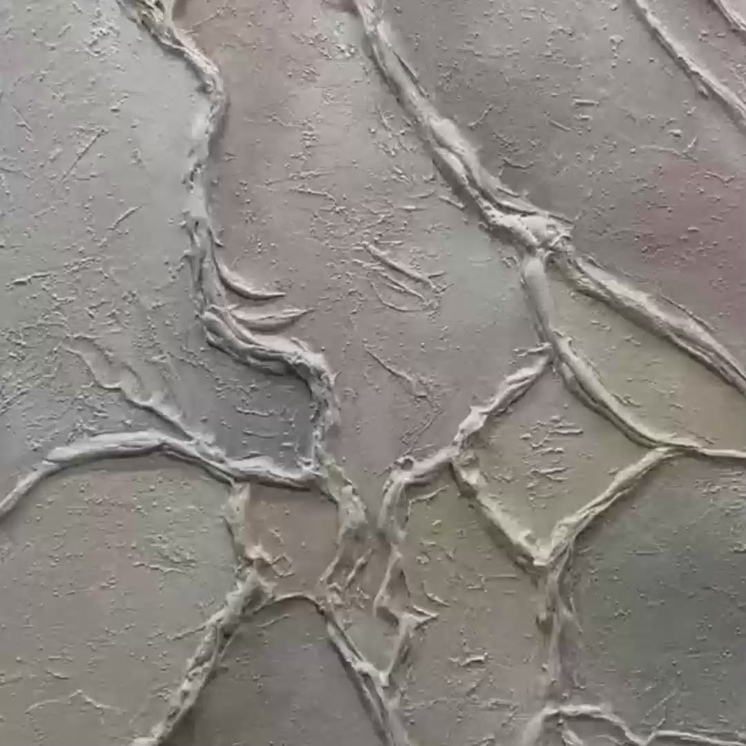 Textured Abstract Painting, Neutral Beige Wall Art, Vertical Canvas, Minimalist Decor