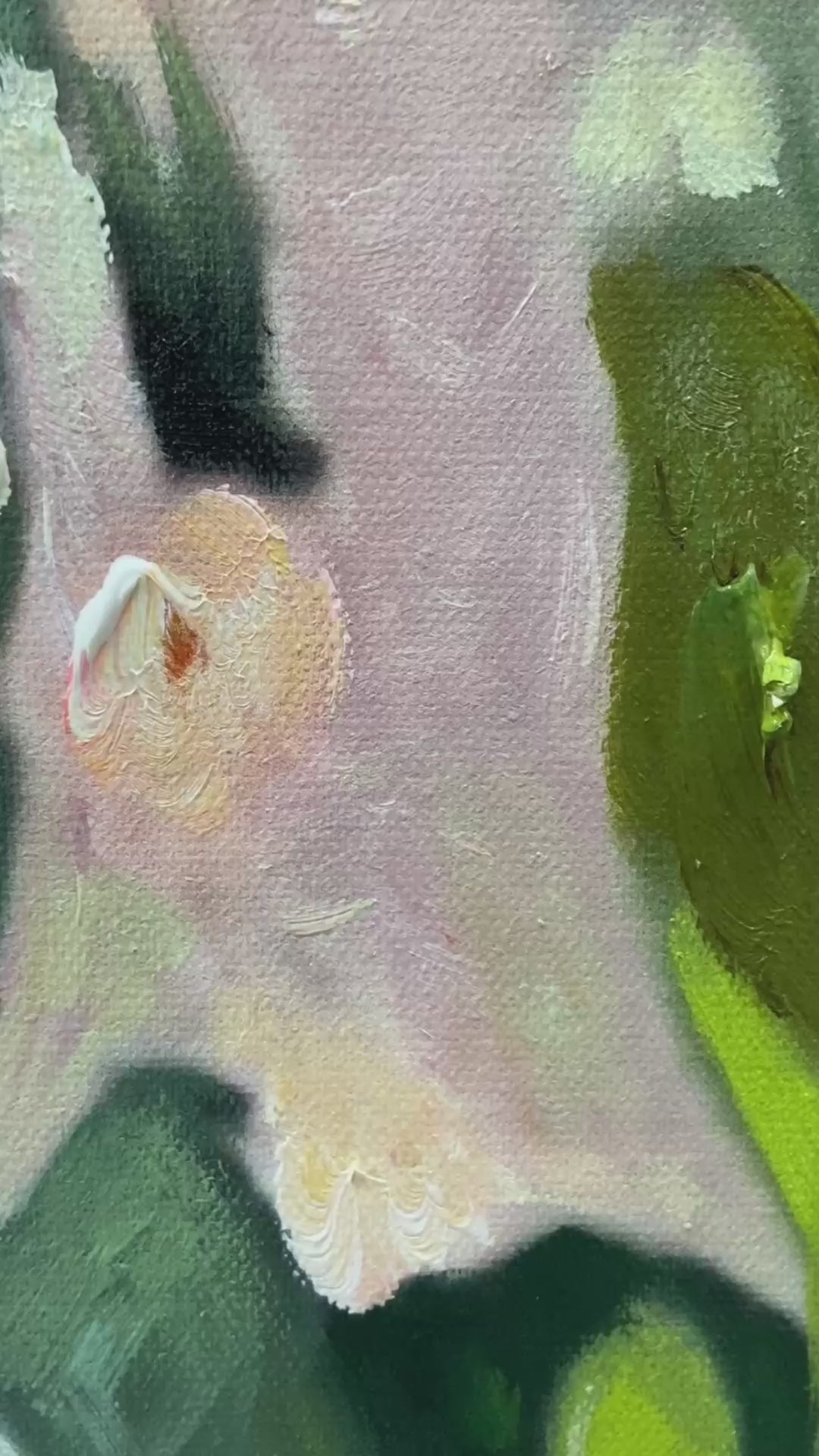 Secret Garden: Vertical Floral Painting