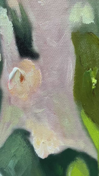 Secret Garden: Vertical Floral Painting