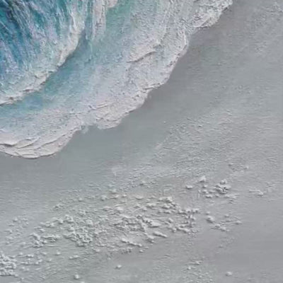 Ocean's Embrace: Ocean Waves Seascape Oil Painting Canvas Wall Art Decor