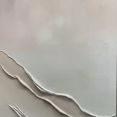 Beige Textured Abstract Diptych wall art set of 2, showcasing raised textured lines in a minimalist design.