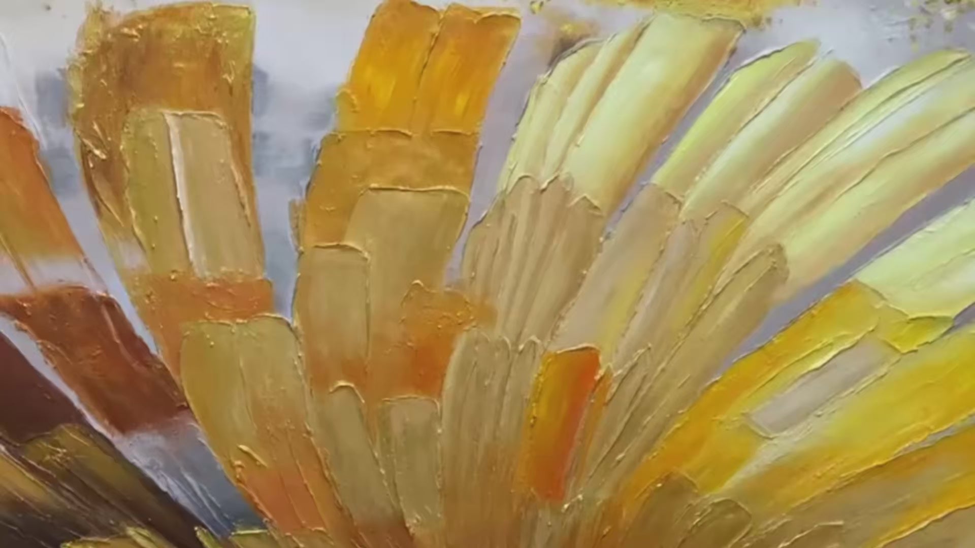 Golden Radiance: Abstract Gold Textured Impasto Oil Painting Canvas Wall Art Decor