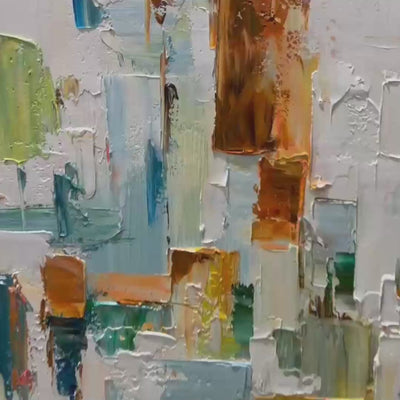 WINTER'S WHISPER Textured Abstract Oil Painting