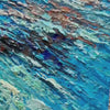 Impasto Seascape Oil Painting in Blues and Greens