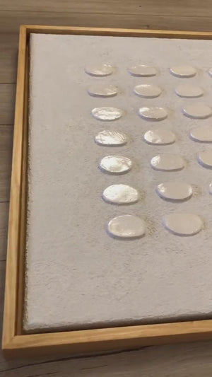 ZEN GRID: Minimalist Textured Relief Abstract Painting
