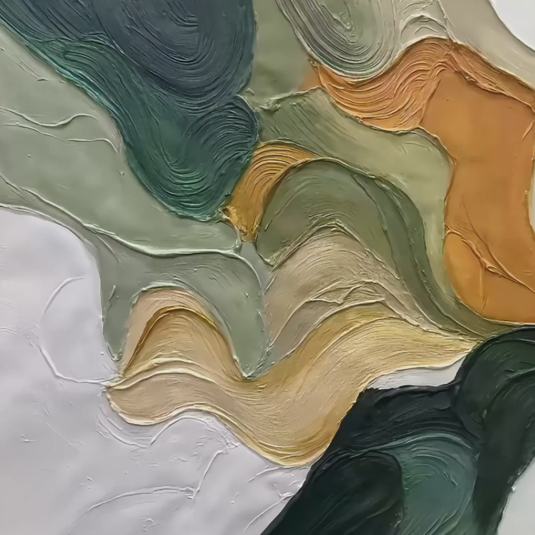 CONFLUENCE Colorful Textured Abstract Impasto Wall Art