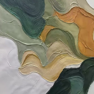 CONFLUENCE Colorful Textured Abstract Impasto Wall Art